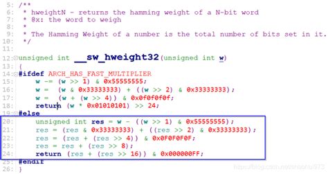 hamming weight c++